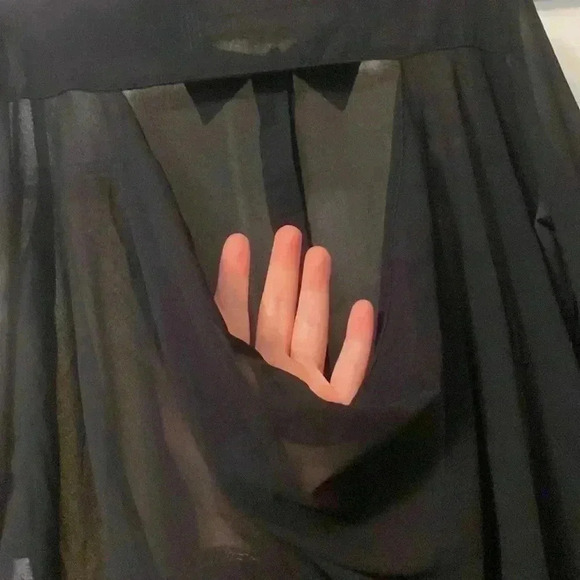 Stylish evening blouse 👚, long  sleeve, down buttons, open back - Picture 8 of 8